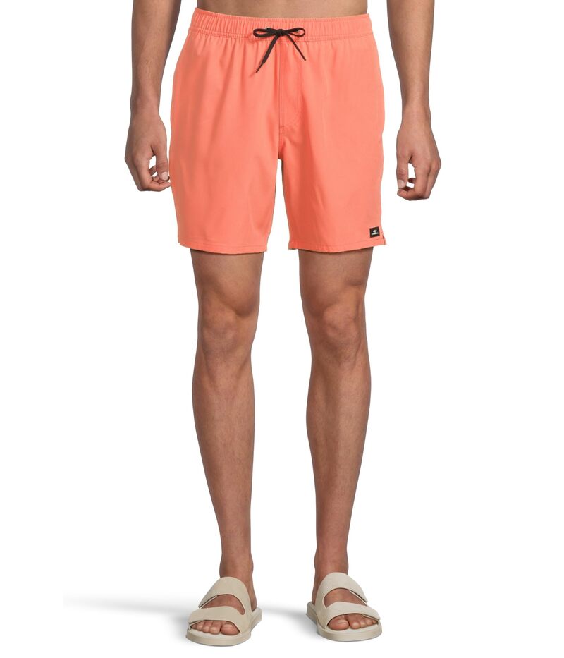 【送料無料】 オニール メンズ ハーフパンツ・ショーツ 水着 Lennox Hermosa Solid Volley 17 Boardshorts Peach Echo