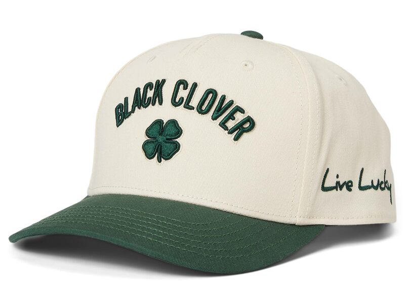 ブラック クローバー メンズ アクセサリー 帽子 Black Clover Timeless 3 Adjustable Hat Creme/Green Hat グリーン