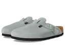 【送料無料】 ビルケンシュトック レディース サンダル シューズ Boston Soft Footbed - Suede Pure Sage
