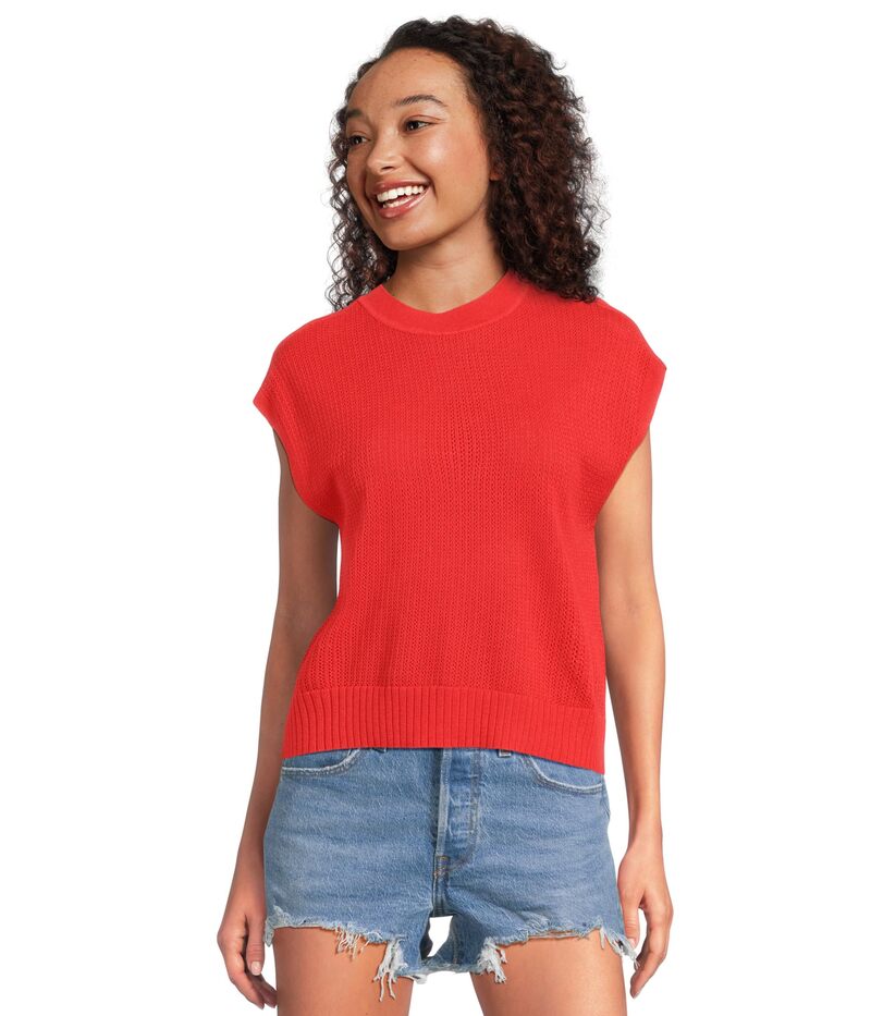 リラピー レディース アウター ニット・セーター クルーネック Lilla P Short Sleeve Crewneck Sweater..