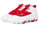 【送料無料】 アンダーアーマー メンズ スニーカー シューズ Leadoff Mid 3.0 Baseball Cleat Red/White/Red