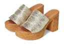 【送料無料】 セイシェルズ レディース ヒール シューズ Applause Metallic Woven Sandal Light Gold Poly