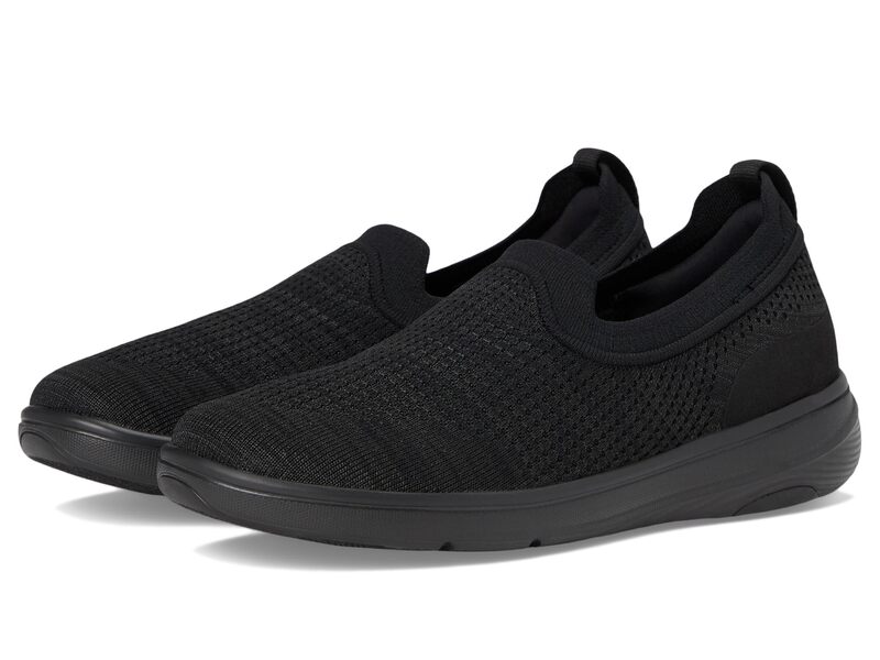 フィットフロップ レディース シューズ スニーカー ニット FitFlop Super-Q Knit Slip-Ons All Black ブラック