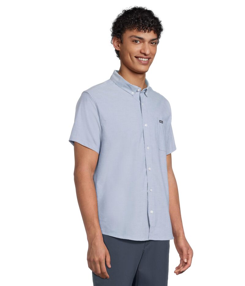 ルーカ メンズ アウター コート RVCA That'll Do Stretch S/S Oxford Blue ブルー