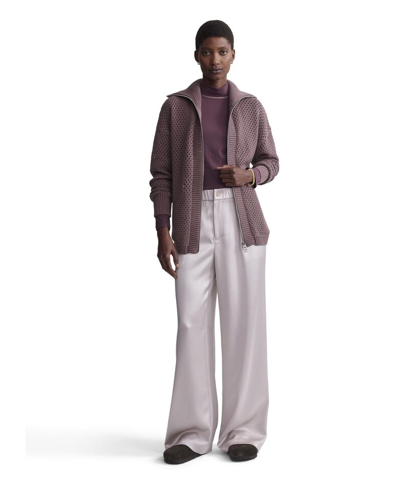 バーレイ レディース アウター ニット・セーター ジャケット Varley Finn Longline Knit Jacket Pepper..