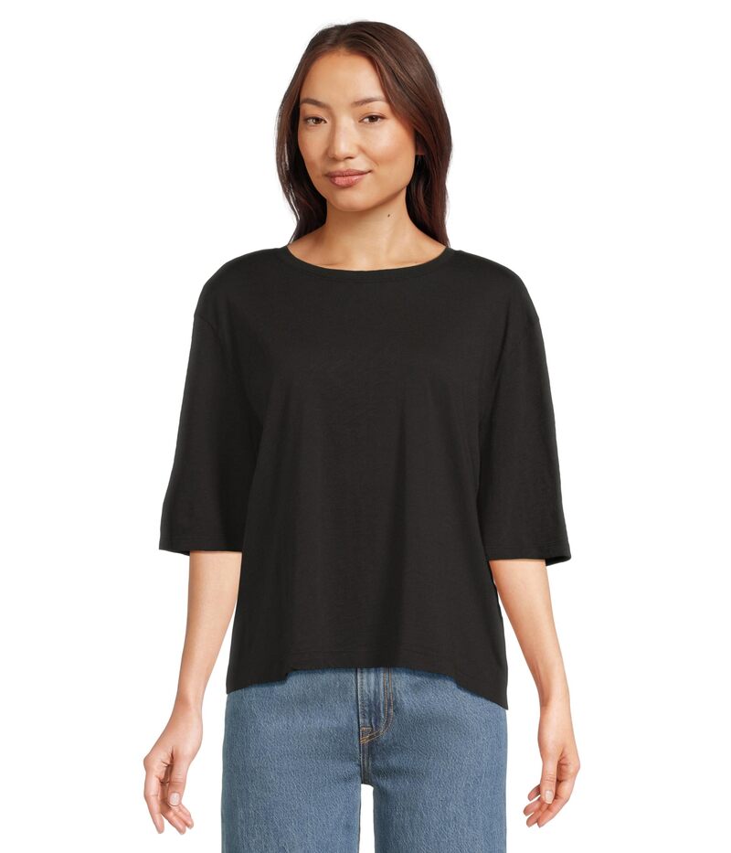 【送料無料】 マイケルスターズ レディース シャツ トップス Reid Oversized Crew Black