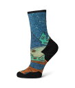 【送料無料】 スマートウール レディース 靴下 アンダーウェア Trail Run Targeted Cushion Mountain Print Crew Socks Twilight Blue(4)