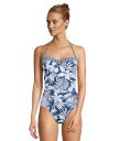 【送料無料】 トッミーバハマ レディース 上下セット 水着 Island Cays Blooms Bandeau One-Piece Indigo Tide