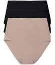 【送料無料】 ナトリ レディース パンツ アンダーウェア Bliss Bare Cotton High Waist Brief 3-Pack Black/Bla...
