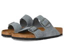 【送料無料】 ビルケンシュトック メンズ サンダル シューズ Arizona Soft Footbed - Suede Basalt Gray