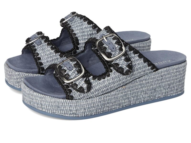 【送料無料】 アンクライン レディース ヒール シューズ Vineyard Blue Raffia