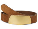 【送料無料】 メイドウェル レディース ベルト アクセサリー Suede Bar Hardware Belt Aged Cognac