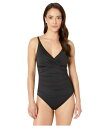 【送料無料】 トッミーバハマ レディース 上下セット 水着 Pearl Over the Shoulder Cross Front One-Piece Blac...
