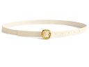 【送料無料】 メイドウェル レディース ベルト アクセサリー Skinny Puffy Buckle Belt Ivory