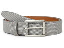 【送料無料】 ジョンストンアンドマーフィー メンズ ベルト アクセサリー Brushed Micro Check White