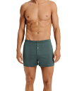 【送料無料】 ハンロ メンズ ボクサーパンツ アンダーウェア Cotton Sporty Knit Boxer Herbal Tea