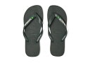【送料無料】 ハワイアナス メンズ サンダル シューズ Brazil Logo Flip Flop Sandal Green Olive