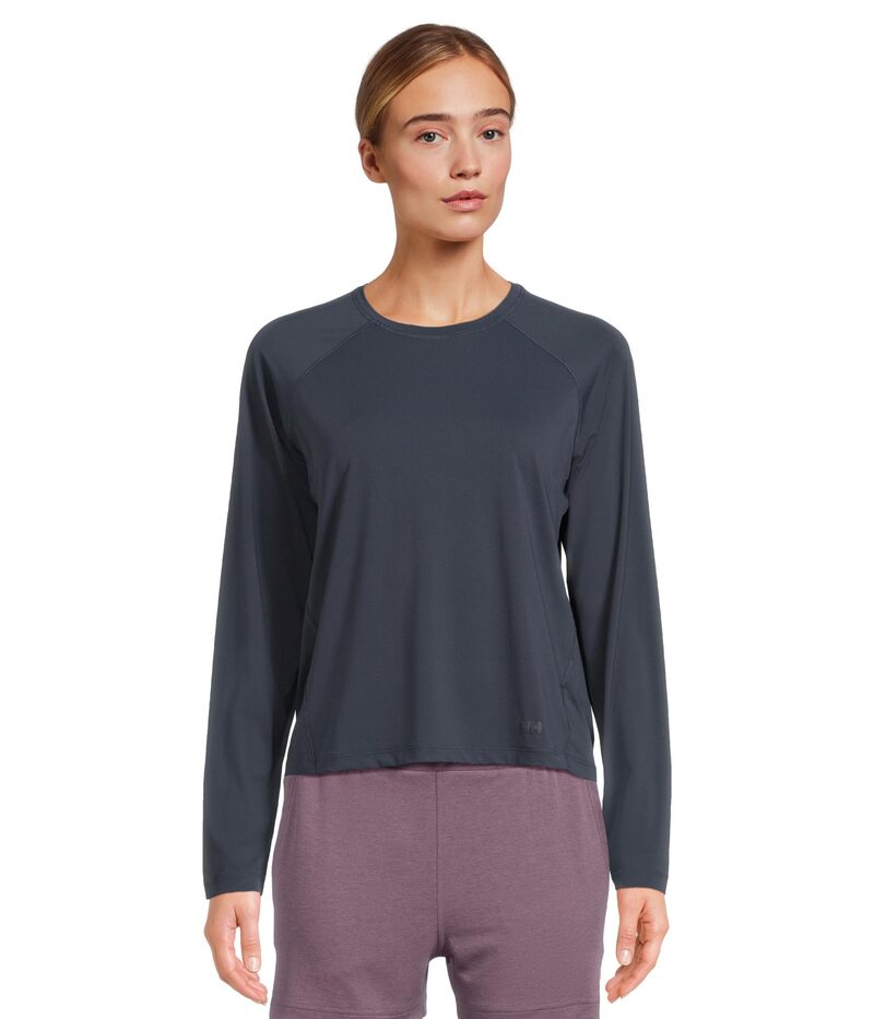【送料無料】 ヘリーハンセン レディース シャツ トップス Shine Solen Long Sleeve Crew Navy