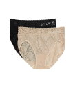 【送料無料】 ハンキーパンキー レディース パンツ アンダーウェア Signature Lace French Brief 2 Pack Black-chai