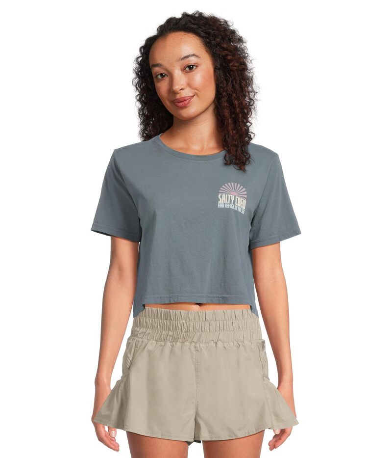 ソルティークルー レディース トップス シャツ Tシャツ Salty Crew In The Rays Crop Tee Fin Blue ブ..