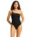 【送料無料】 シーフォリー レディース 上下セット 水着 Eco Collective One Shoulder One-Piece Black