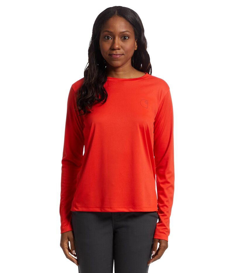 カーハート レディース アウター ニット・セーター Tシャツ 長袖 グラフィック Carhartt Force Sun Def..