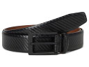 【送料無料】 ジョンストンアンドマーフィー メンズ ベルト アクセサリー Diagonal Embossed Belt Black