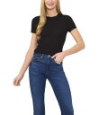 【送料無料】 セセ レディース シャツ トップス Short Sleeve Puckered Knit Baby Tee Rich Black