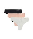 【送料無料】 カルバン クライン アンダーウェア レディース パンツ アンダーウェア Invisibles 3-Pack Thong Black/Wind Ch...