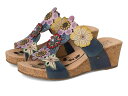 【送料無料】 スプリングステップ レディース ヒール シューズ Prettypetals Navy Multi
