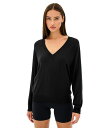 【送料無料】 スピリッツフィフティファイブ レディース パーカー・スウェット アウター Bennie Fleece V-neck Sweatshirt Blac...