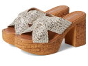 【送料無料】 セイシェルズ レディース ヒール シューズ Adorned Metallic Raffia Slide Sandal Silver