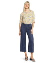 【送料無料】 エヌワイディージェイ レディース カジュアルパンツ ボトムス Wide Leg Cropped Cargo Oxford Navy