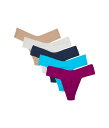 【送料無料】 ハンキーパンキー レディース パンツ アンダーウェア BreatheSoft Natural Rise Thong 5 Pack Marshmal...