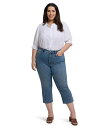 【送料無料】 エヌワイディージェイ レディース デニムパンツ ボトムス Plus Joni Relaxed Capri Jeans In Majorca Bay...