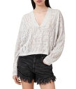 【送料無料】 オールセインツ レディース シャツ トップス Kaito V-neck Chalk White(4)