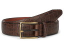 【送料無料】 ジョンストンアンドマーフィー メンズ ベルト アクセサリー Croc-embossed Belt Mahogany