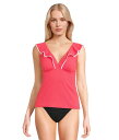 【送料無料】 トッミーバハマ レディース トップのみ 水着 Island Cays Cabana Ruffle Tankini Coral Coast