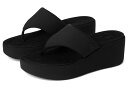 【送料無料】 フィットフロップ レディース ヒール シューズ Platfforms Wedge Toe-Post Sandals All Black