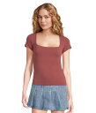 【送料無料】 フリーピープル レディース シャツ トップス Clean Lines Baby Tee Nutmeg(4)