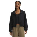 【送料無料】 アンダーアーマー レディース コート アウター Rival Woven Crop Jacket Black/White(4)