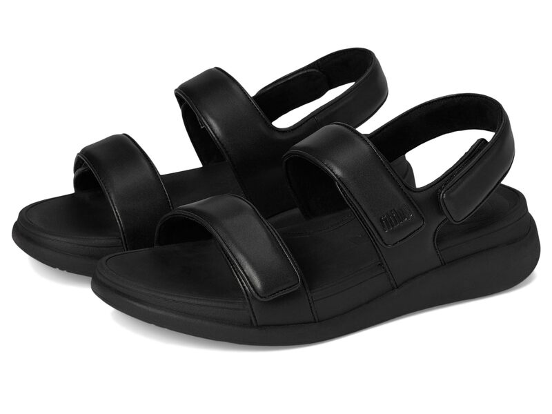 フィットフロップ レディース シューズ サンダル FitFlop F-Mode Go Adjustable Flatform Back-Strap Sandals All Black ブラック