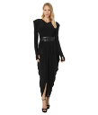 【送料無料】 ノーマカマリ レディース ワンピース トップス Long Sleeve Shoulder Pad V-Neck Waterfall Dress T...