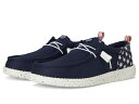 【送料無料】 ヘイデュード メンズ スリッポン・ローファー シューズ Wally Funk Americana Stars Navy Blazer
