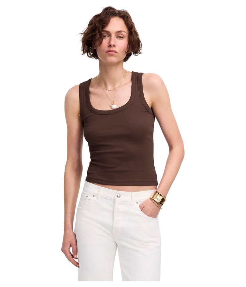 メイドウェル レディース トップス シャツ リブ コットン Madewell (Re)Generative Cotton Ribbed Scoo..