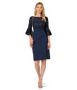【送料無料】 アドリアナ パペル レディース ワンピース トップス Floral Lace Combo Dress Navy(4)