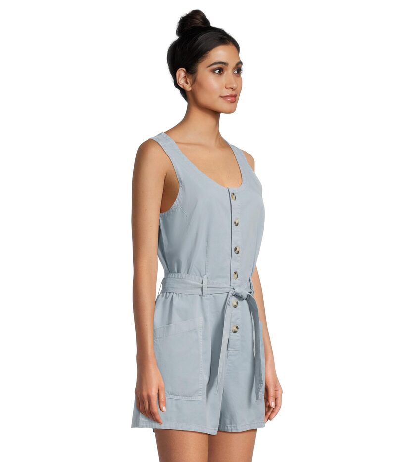 【送料無料】 ドード アンドコー レディース ジャンプスーツ トップス Arroyo Twill Sleeveless Romper Skyway