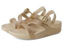 【送料無料】 フィットフロップ レディース ヒール シューズ Skinny Ii Glitterdust Z-Strap Sandals Platino