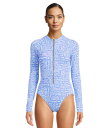 【送料無料】 リリーピュリッツァー レディース 上下セット 水着 Randee Rashguard One-Piece Sunwashed Blue