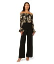 【送料無料】 アドリアナ パペル レディース ジャンプスーツ トップス Lace and Crepe Jumpsuit Black/Gold